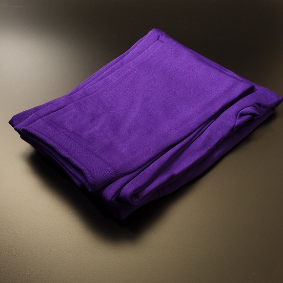 Women Medium waist "FLEECE" Leggings Purple - Picture 7 of 7
